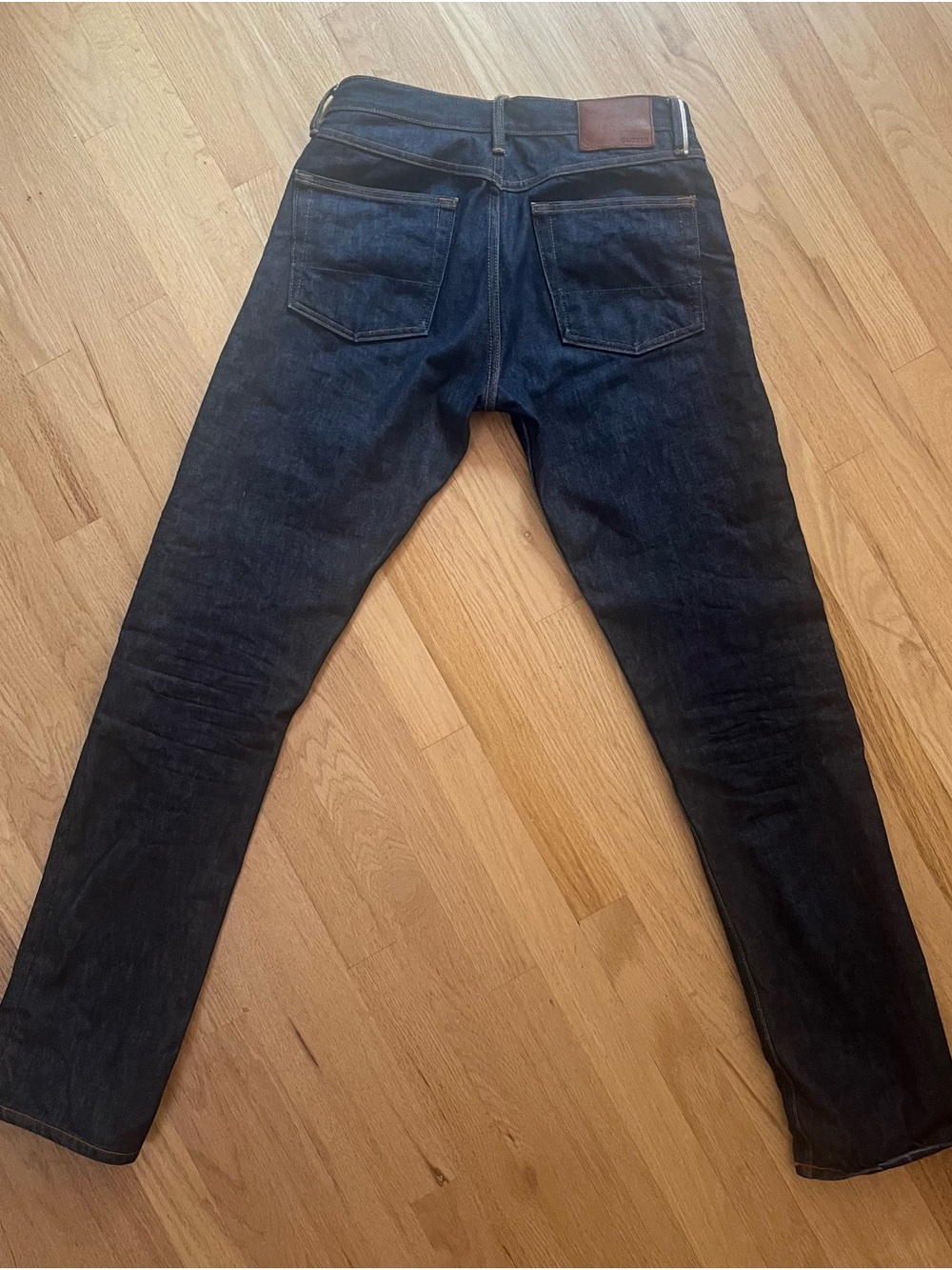 Gustin Slim Straight Men's Jeans - Dark Indigo - Picture 2 of 8